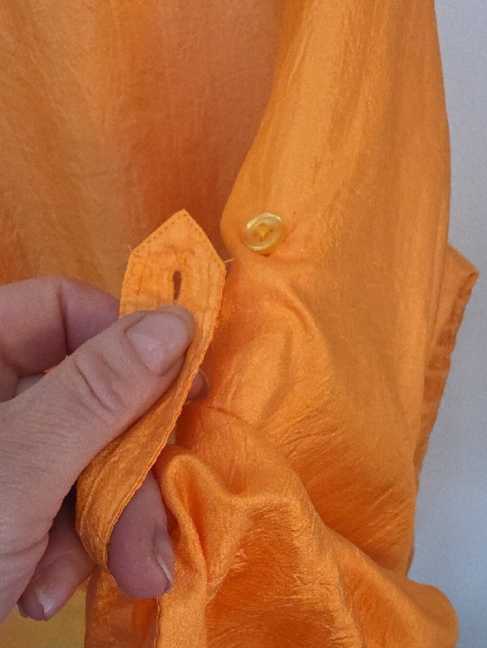 Orange Lightweight Button-Front Jacket - Picture 4 of 5